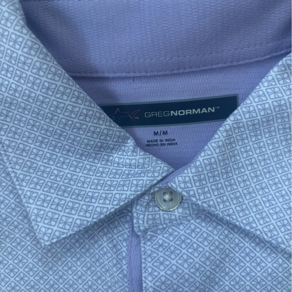 Greg Norman Medium Men's Light Blue Polo Shirt - Picture 3 of 3